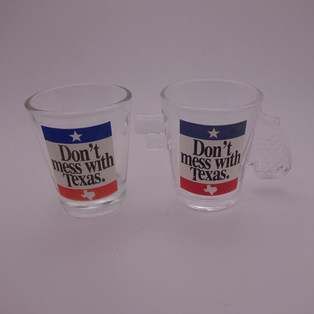 Set of Two(2) Don't Mess with Texas Shot Glasses